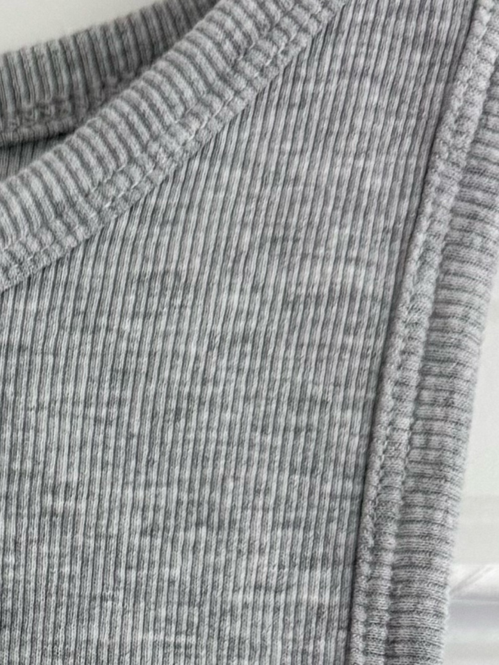 ZARA Light Gray Ribbed Cropped Tank, S - Picture 3 of 5